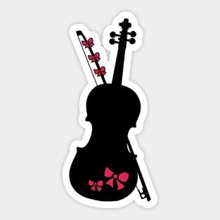 Violin Bow & Hair Bows Sticker